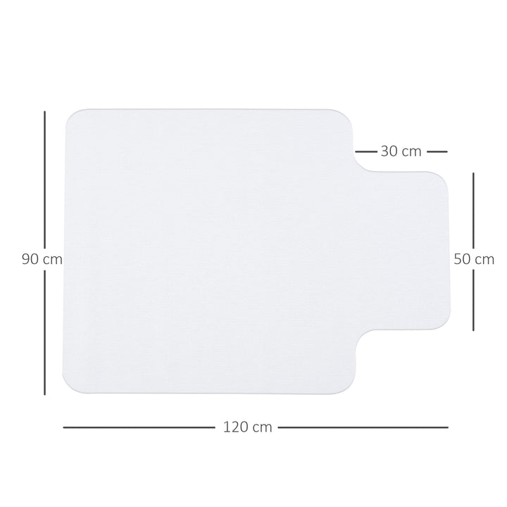 Stolemåtte til hårde gulve, 90 x 120 cm, skridsikre, transparente gulvmåtter til beskyttelse af træ og fliser, til kontor og hjem