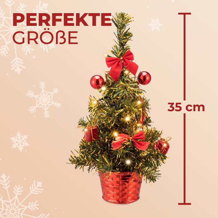 Mini-juletræ, 36cm, inkl. timer