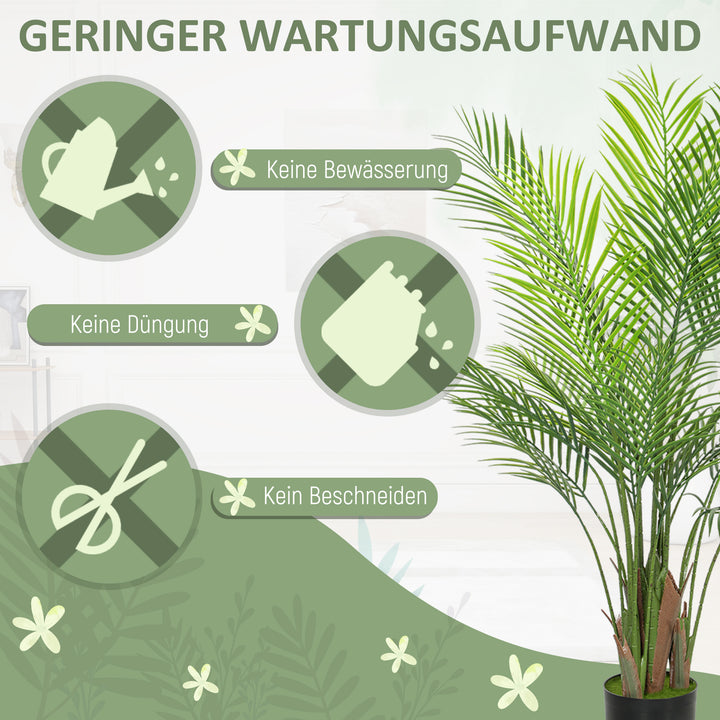 Kunstig palme stor 120cm kunstig plante, plastik kunstige planter i potte til stue kontor