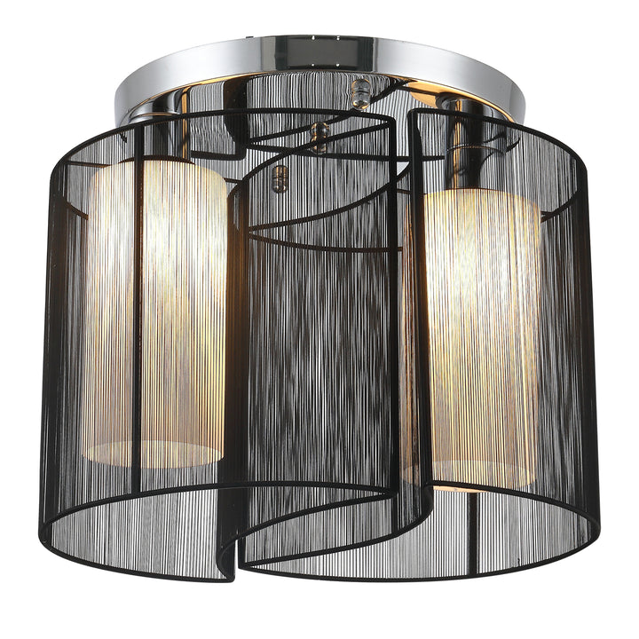 Loftlampe med 2 pærer e27 badeværelseslampe moderne køkkenlampe lampe til soveværelse, badeværelse, køkken, stue hvid ø47,5 x 33 cm (uden pærer)