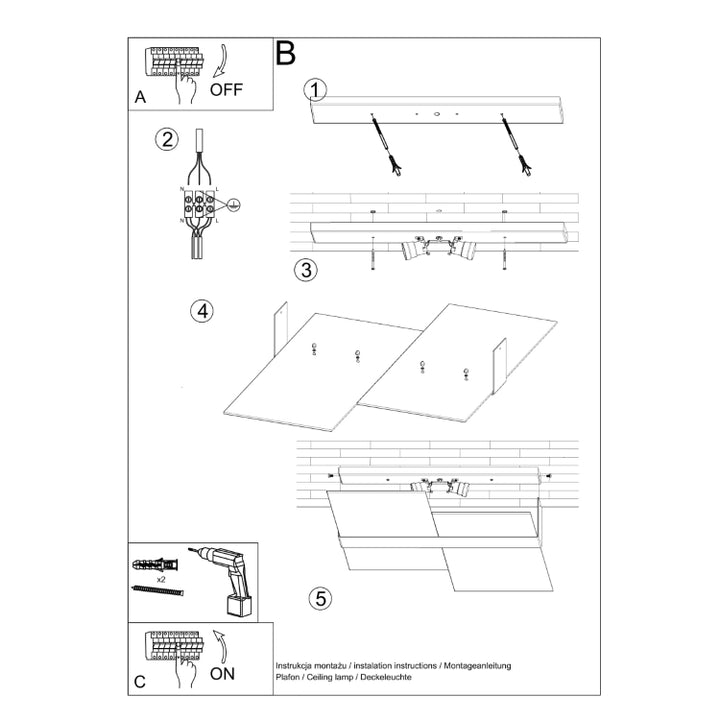 Loftslampe MASSIMO chrom
