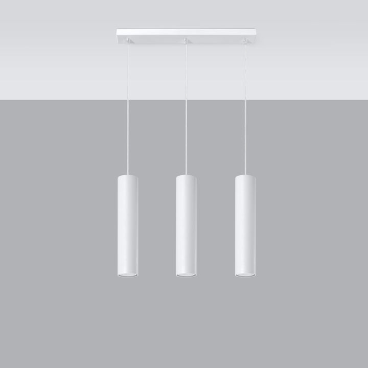 Vedhængslampe LAGOS 3L hvid