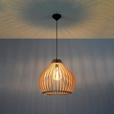 Vedhæng lampe APRILLA, træ, 40 x 40 x 110 cm