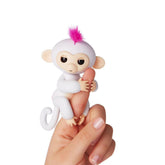 Fingerlegetøj Happy Monkey, hvid