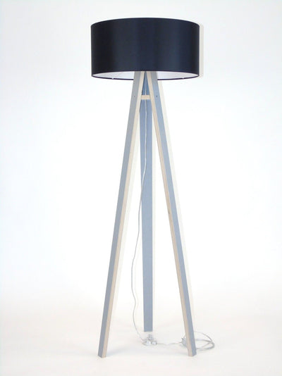 WANDA Gulvlampe 45x140cm - Hvid / Hvid Lampeskærm / Zig-zag