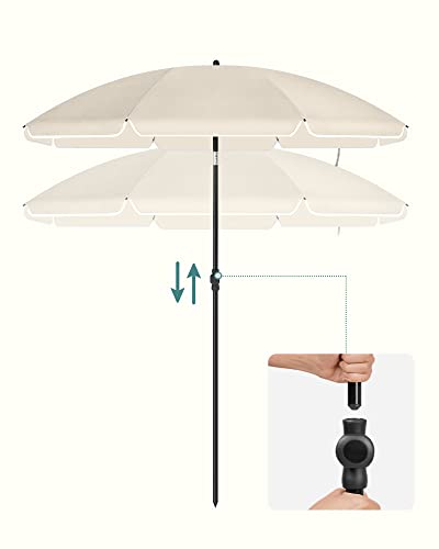 1.6 m parasol, UPF 50+, solbeskyttelse, beige