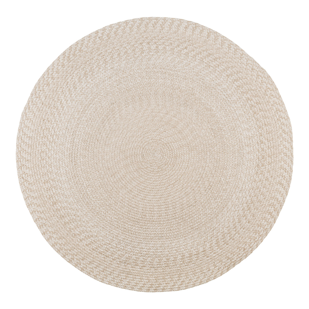 Menorca Tæppe - Tæppe i 100% genanvendt plastik, sand, Ø180 cm