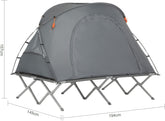 Robust og rummelig teltseng - Perfekt til 2 personer!