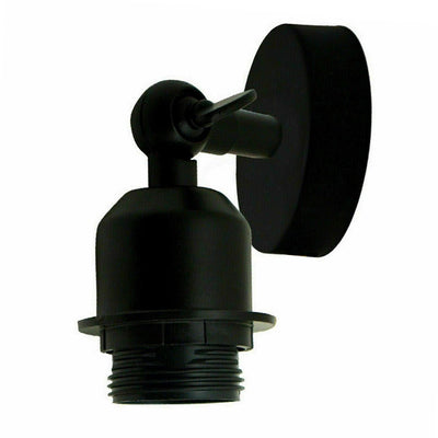 Vintage industriel lampeholder E27 justerbar væglampe farve væglamper, sort
