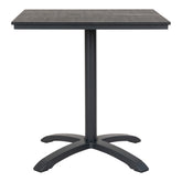Chicago Cafébord - Cafébord med bordplade i grå nonwood og sorte ben, 70x70x72 cm
