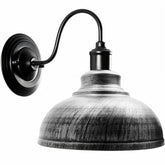 Gebürstetes Silber Farbe Moderne Retro Wandlampe Taschenlampe Edison Metalllampe Vintage Industrie Loft Design