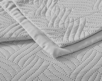 Wave Silver sengetæppe, 260 x 250 cm