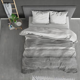 FL Stone Stripe sengesæt, grå 200 x 220 cm