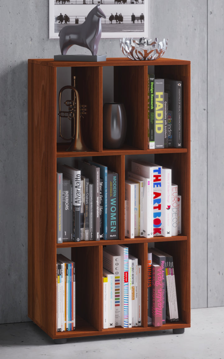 Reol "Wotino", 115 x 60 x 34 cm, farve: valnød brun