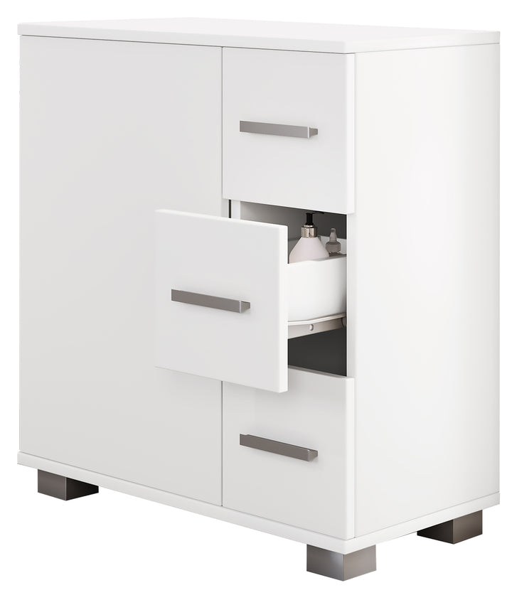 Skab til badeværelse, 65 x 60 x 30 cm, hvid