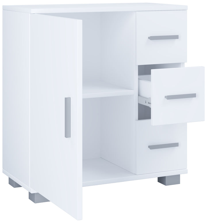 Skab til badeværelse, 65 x 60 x 30 cm, hvid