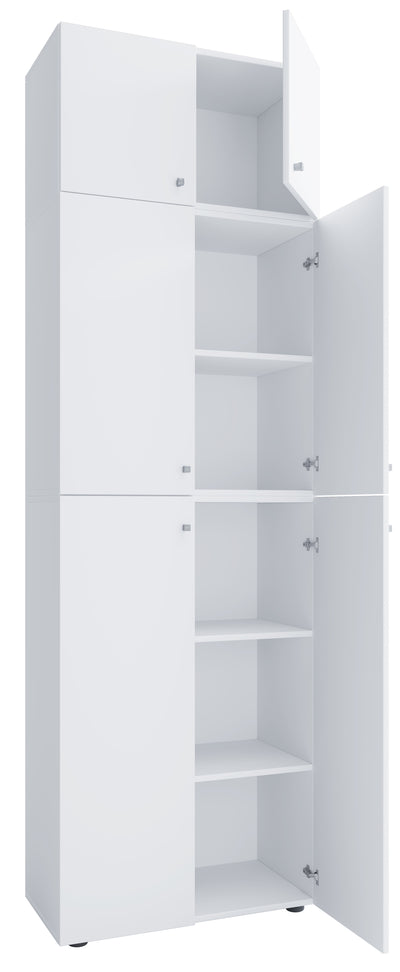 Garderobeskab "Lona Xxl", 223 x 70 x 39 cm, hvid