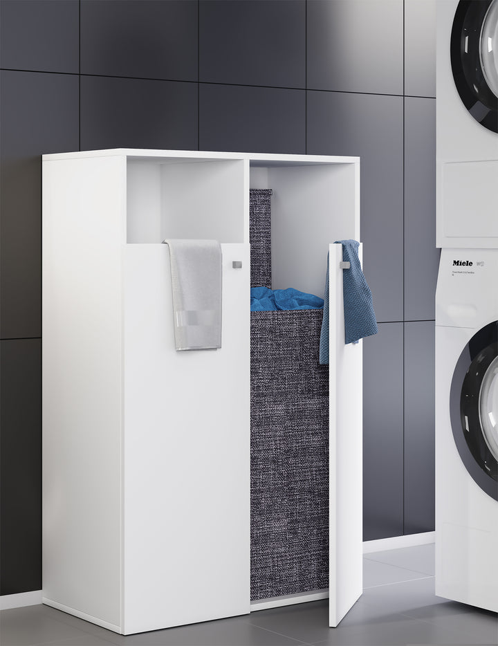 Linnedskab / skab med indbygget vasketøjskurv, H. 110 x B. 80 x D. 39 cm