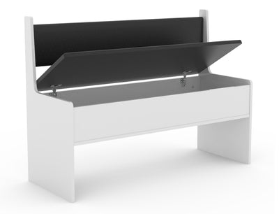 Spisebordsbænk, h. 80 x b. 110 x d. 42 cm, hvid