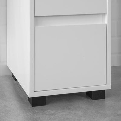 Pladsbesparende skuffedarium til badeværelset, 30x30x90 cm, hvid
