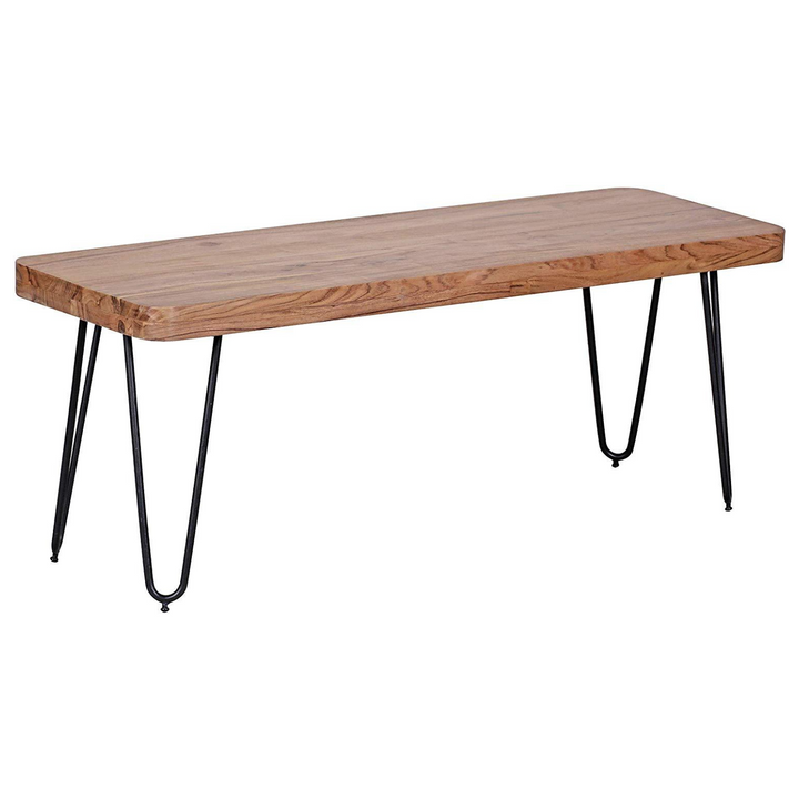 Håndlavet spisebordsbænk i FSC®-certificeret træ, 120 x 40 x 45 cm