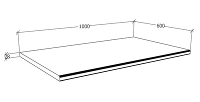 Hjørnevægskab, h. 60 x b. 57 x d. 57 cm, hvid