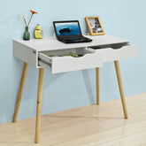 Enkel skrivebord med skråstillede ben, 90 x 45 x 77 cm