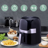 1400W Airfryer LED Touch Screen Hot Air Fryer med grillplade - 3,5L