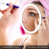 Aquamarine® badeværelsesspejl med LED-belysning - 80x60cm, makeupspejl med touch