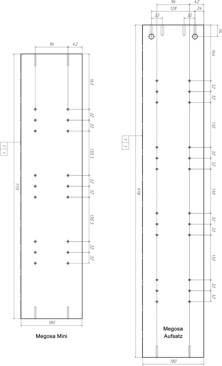 Reol "Megosa Maxi", H. 183 x B. 102 x D. 23 cm, sort