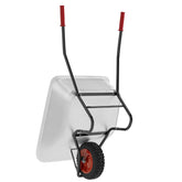 Trillebør - Galvaniseret, med pneumatiske dæk, tipfunktion, 100 liter, 210 kg, rød