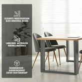 Bordstel, antracit, 70x72 cm - stål, stabilt, til spisebord/sofa/skrivebord