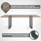 Bordstel, antracit, 70x72 cm - stål, stabilt, til spisebord/sofa/skrivebord