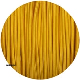 Textilkabel Lampenkabel Textilleitung 2x0.75mm², Rund, Gelb