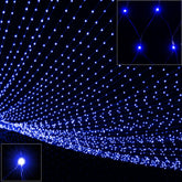 Let gardinblå 100 LED'er 120x120cm