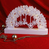 Led Candle Arch White Snowflake