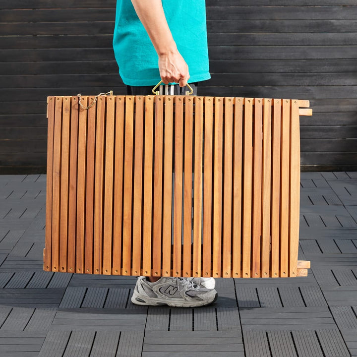 Sun Lounger Acacia Wood FSC®-certificeret sammenfoldelig