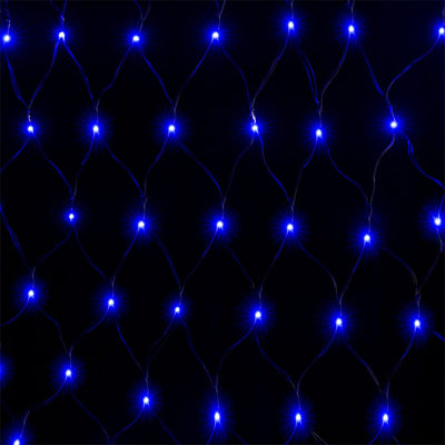 Let gardinblå 100 LED'er 120x120cm