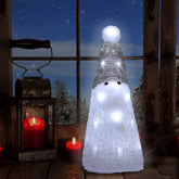 LED julefigur Santa White Acryl