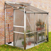 Lean-to Greenhouse polycarbonat 6x4ft med base
