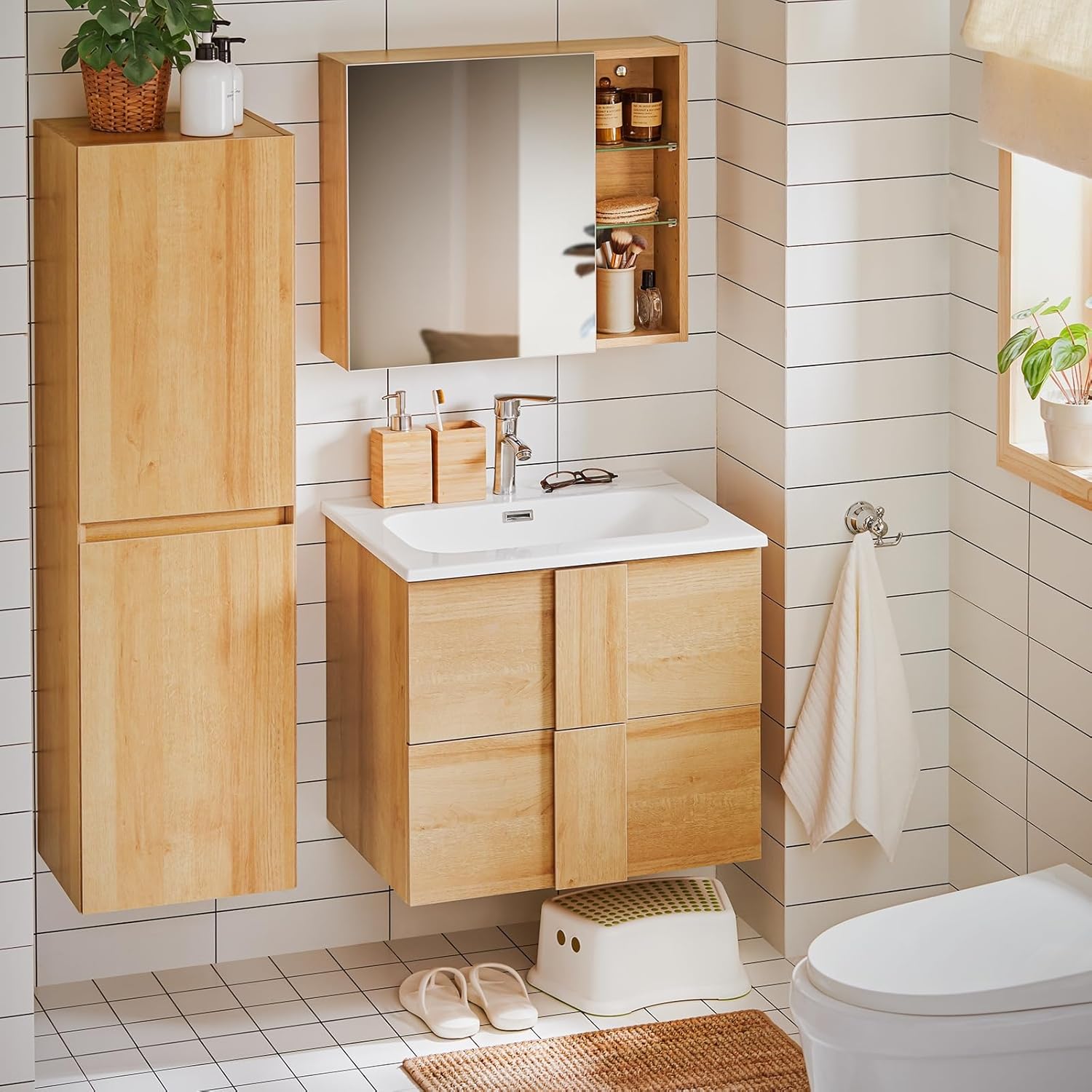 6 møbler der giver mere plads på badeværelset (inkl. reol over toilet)
