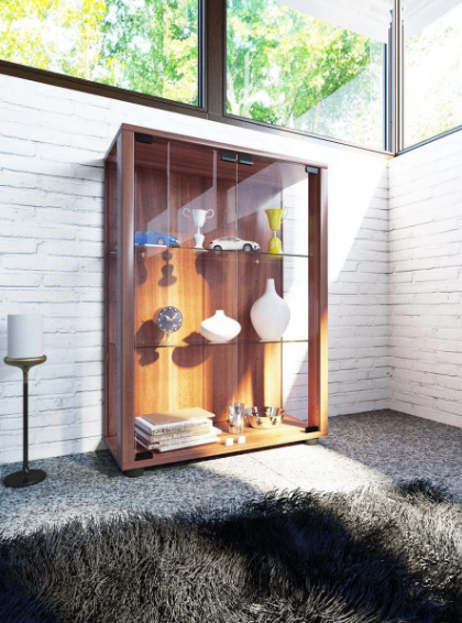 Vitrineskabe i sort: Det dristige valg der løfter hele væggen