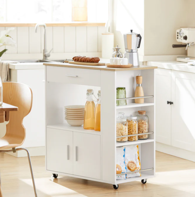7 smarte køkkenvogne der løser de mest irriterende pladsproblemer