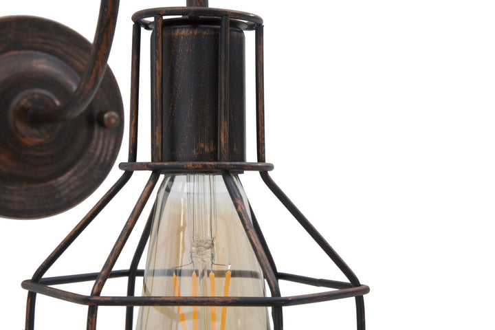 Industriel lampe i jern – 32x14x30 cm
