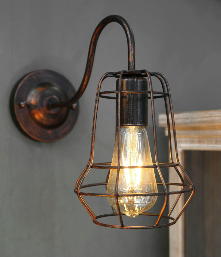 Industriel lampe i jern – 33x15x27 cm