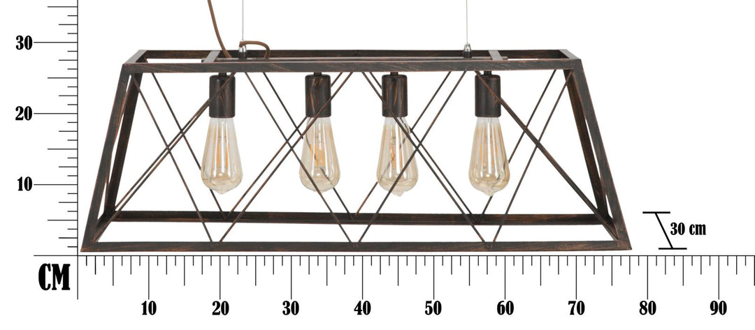 Industriel lampe i jern – 78x30x26 cm
