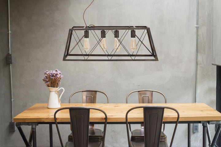Industriel lampe i jern – 78x30x26 cm
