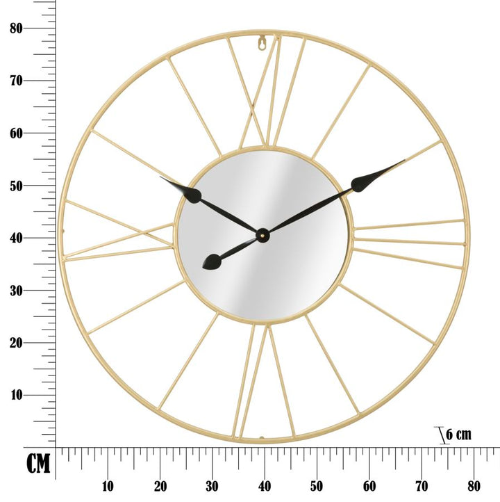 Glam vægur i guldfarve med geometrisk design, 80x6 cm