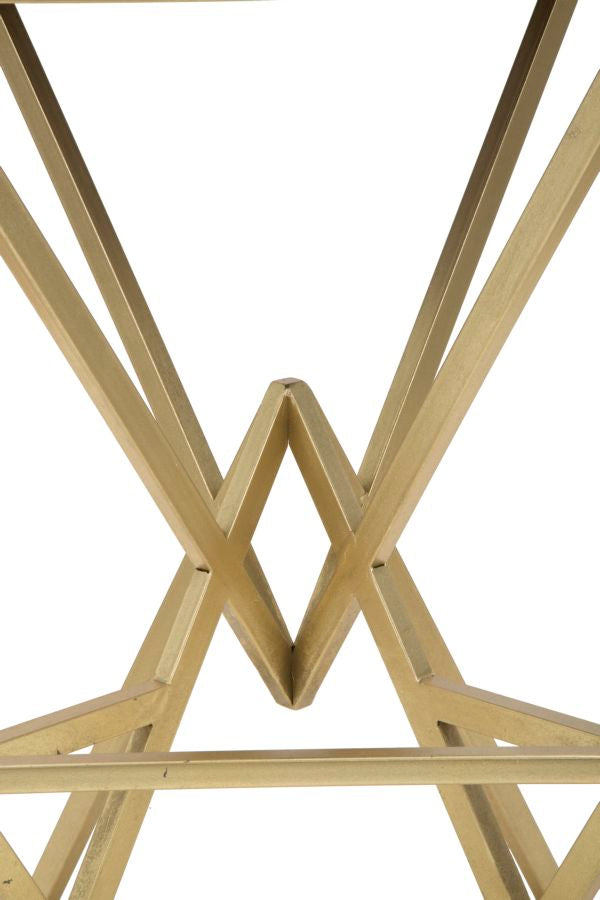 Glam barstol i guldfarve, jern/glas – 40x40x75 cm