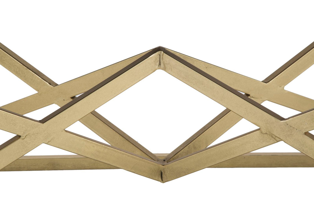 Glam bord i guldfarve, jern/glas – 110x60x45 cm